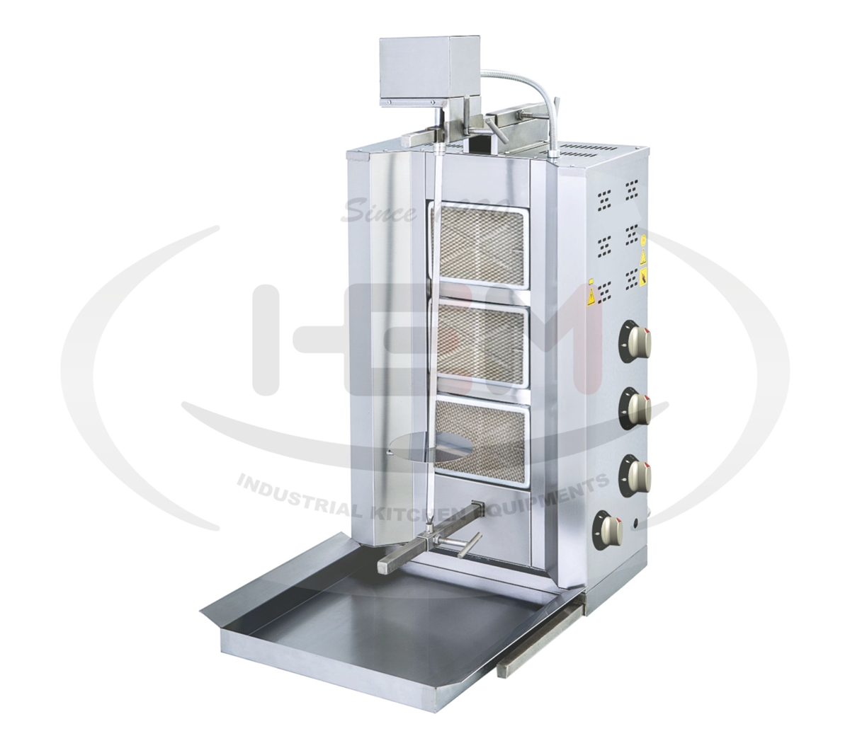 Üstten Motorlu Gazlı 3 Lü Döner Ocağı