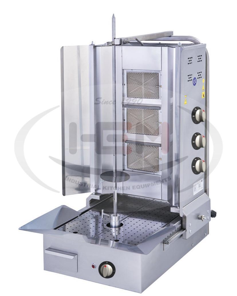 Alttan Motorlu Gazlı 3 Lü Döner Ocağı
