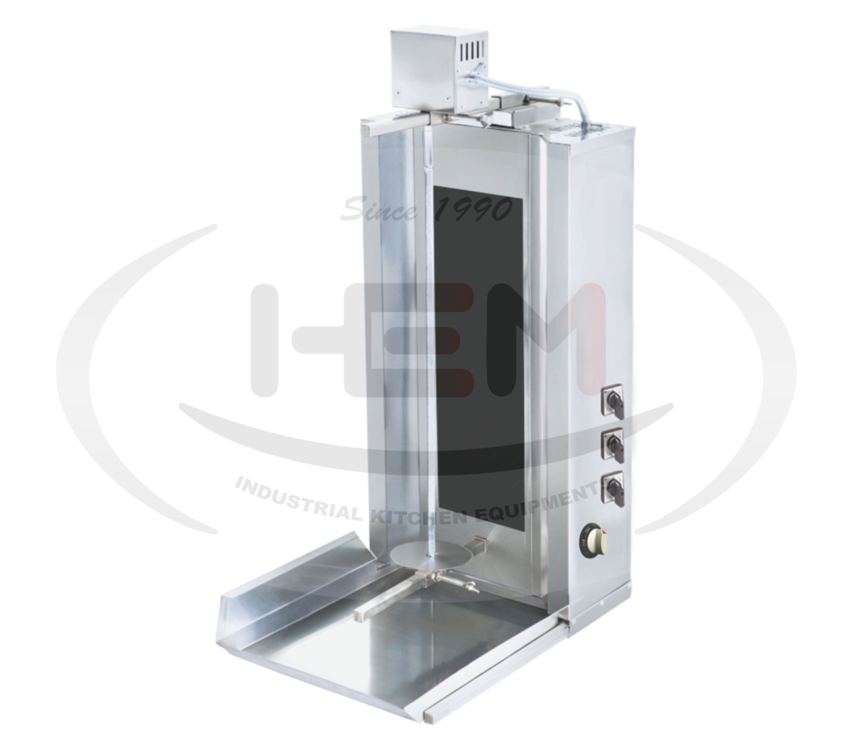 Üstten Motorlu Elektrikli 3 Lü Döner Ocağı